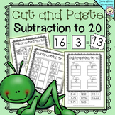 Cut and Paste Subtraction to 20 Worksheets / Printables / 