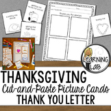 Thanksgiving - Cut and Paste Thank You Letter Picture Cards