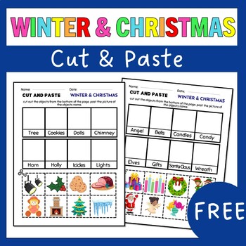 Winter Cut and Paste FREE by New Opportunities Teacher | TPT