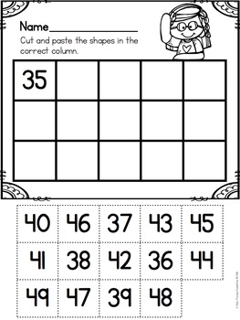 Cut and Paste Worksheets for First Grade ( NBT ) by Stephany Dillon