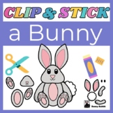 Cut and Paste a Bunny Rabbit Craft Spring Animal Easter Gl