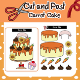Cut and Paste activity - Carrot Cake Scissor Skills Art.