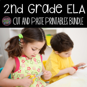 Preview of 2nd Grade Language Arts Worksheets - Cut and Paste Activities - Centers