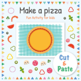 Cut & paste activity for kids: Make a pizza