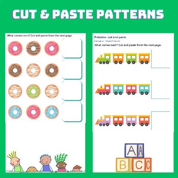 Preview of Cut & paste patterns/Kindergarten
