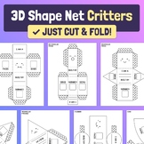 Cute 3D Shape Nets Activity | Cutout 3D Shapes Craft, No P