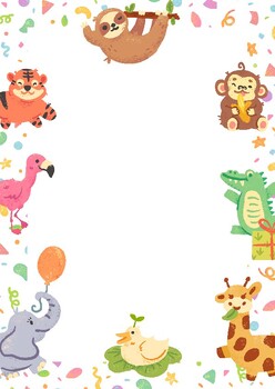 Preview of Cute A4 Pages with Borders for Kids
