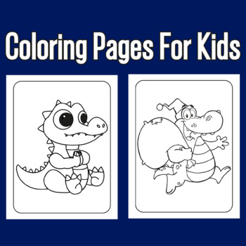 cute alligator coloring page