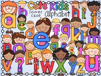 Preview of Cute Alphabet Kids- Lower case letters
