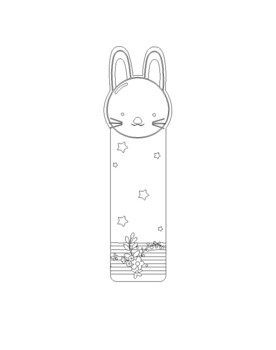 animal bookmark coloring pages