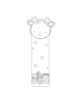 animal bookmark coloring pages