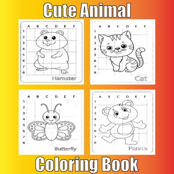 Preview of Cute Animal Coloring Book : 70 Cute Animal Coloring Pages