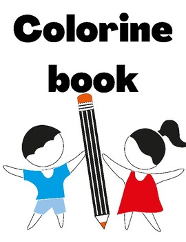 Preview of Cute Animal Coloring Book For Kids ,  FOR DRAWING + names + learn colors