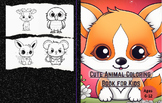 Cute  Animal Coloring Book for Children PDF Print