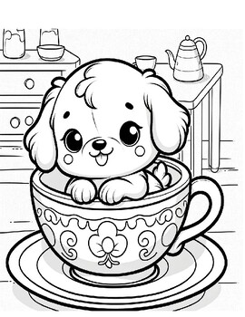 Preview of Cute Animal Coloring Printable Worksheets- 5 Pack