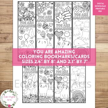 NEW 24 ASSORTED COLOR YOUR OWN LARGE BOOKMARKS PARTY REWARDS COLORING PARTY 