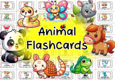 Cute Animal Flashcards - Set of 106 Flashcards