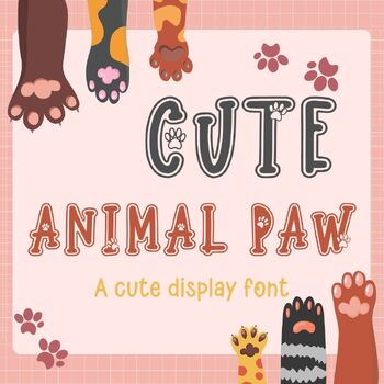 Preview of Cute Animal Paw- Display Font