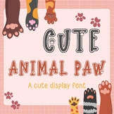 Cute Animal Paw- Display Font