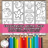 Cute Animal Puns Coloring Bookmarks Acts of Kindness Posit