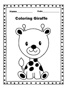 Animal - Coloring Book for adults - Giraffe, Alpaca, Salamander