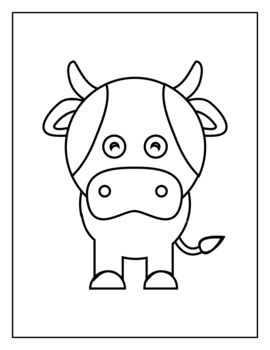 Cute Animals Coloring Book - 1 -Beautiful animal coloring book for