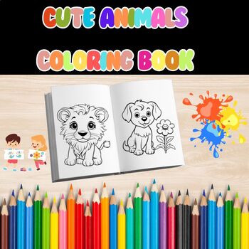 Preview of Cute Animals Coloring Book