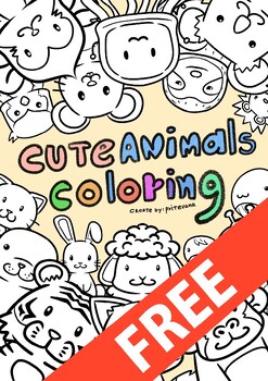 Preview of Cute Animals Coloring Free