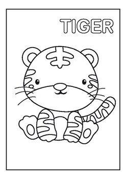 Preview of Cute Animals Coloring Pages FREEBIE!