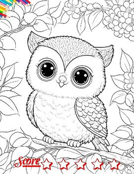 Owls Coloring Book for Kids: Cute Animals Large Patterns to Color for Kids Ages 2-4,4-8 [Book]
