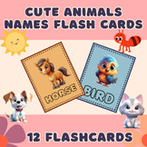 Cute Animals Names Flash Cards