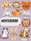 Cute Animals Notebook | Wide Ruled Notebook | 50 Pages | F
