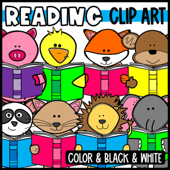 cute reading clip art