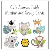 Cute Animals Table Number Labels for IKEA Tolsby Fikontrad