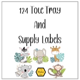 Cute Animals Tote and Chair Label Cards ~ Editable