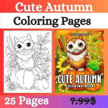 Preview of Cute Autumn Coloring Pages  