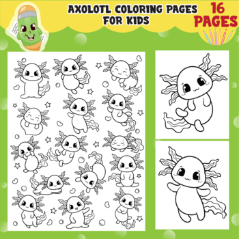 Axolotl Scissor Skills: Color and Cut Activity Book for Kids Ages 4-8, Fun  and Cute Salamanders for Toddlers