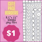 Cute B&W page frames/borders, FOR COMMERCIAL USE $1 DEAL