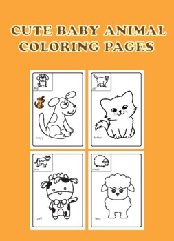 baby animal coloring pages worksheets teaching resources tpt