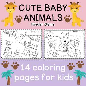 Baby Animals Coloring Pages For Kids