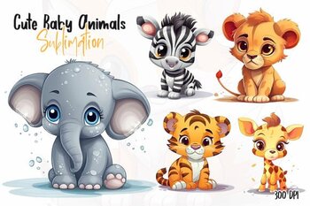 cute animated baby animals