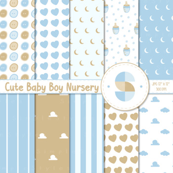 Digital Paper For Baby Boy