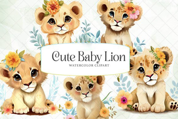 clip art baby lion