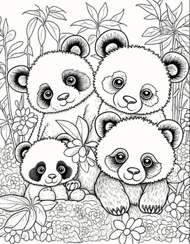 Cute Panda: Coloring book for kids ages 4-8: Featuring cute panda funny  coloring activity book for girls boys toddlers ages 3-5 4- (Paperback)