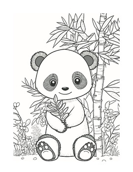 Cute Baby Panda Coloring Book For Kids-1| 46 Cute Panda Coloring Pages ...