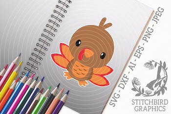 Download Cute Baby Turkey 2 Svg Dxf Instant Download Stitchbird Graphics Commercial Use