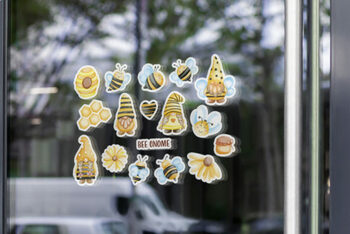 Preview of Cute Bee Gnome Printable Sticker