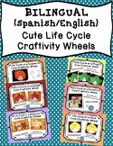 Cute Bilingual Life Cycle Craftivity Wheels {The Bundle}