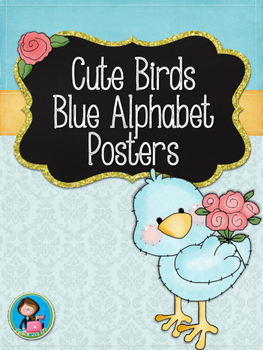 Preview of Cute Birds Blue Alphabet Posters