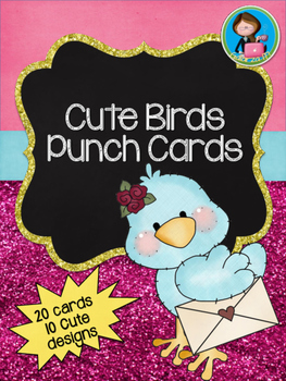 Preview of Cute Birds Punch Cards